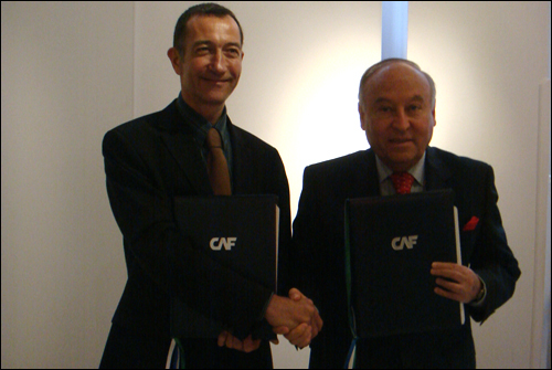 François Dagnaud et Enrique Garcia (Président de la CAF)