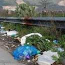 Déchets en bord de route