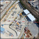 vue aérienne des travaux de la déchèterie (mars 2012)