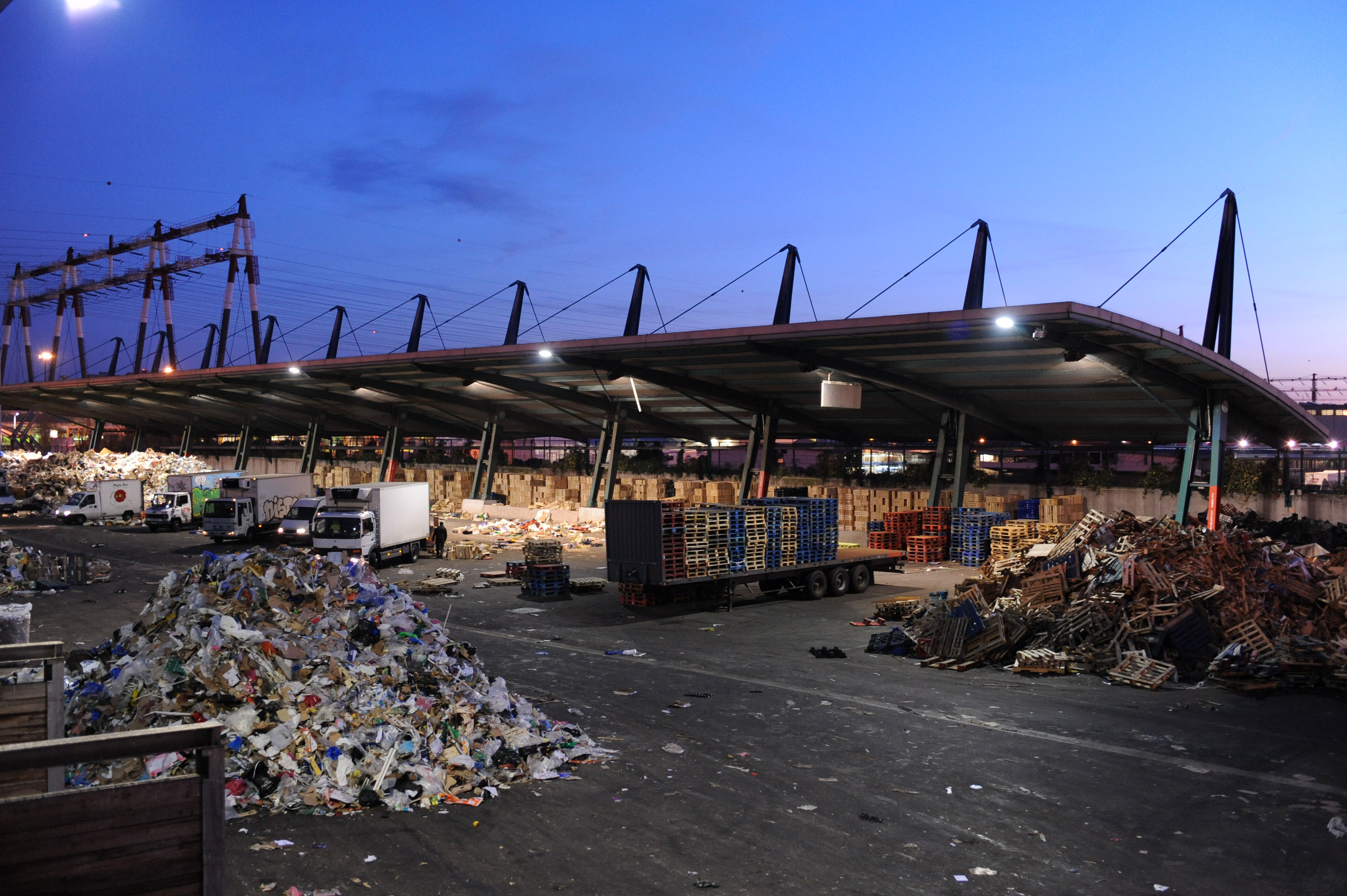 Plateforme déchets à Rungis (crédit photo : le  MIN)