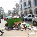 Poubelle dans une ville d'Algérie