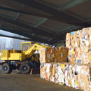 Cartons recyclés à Rungis